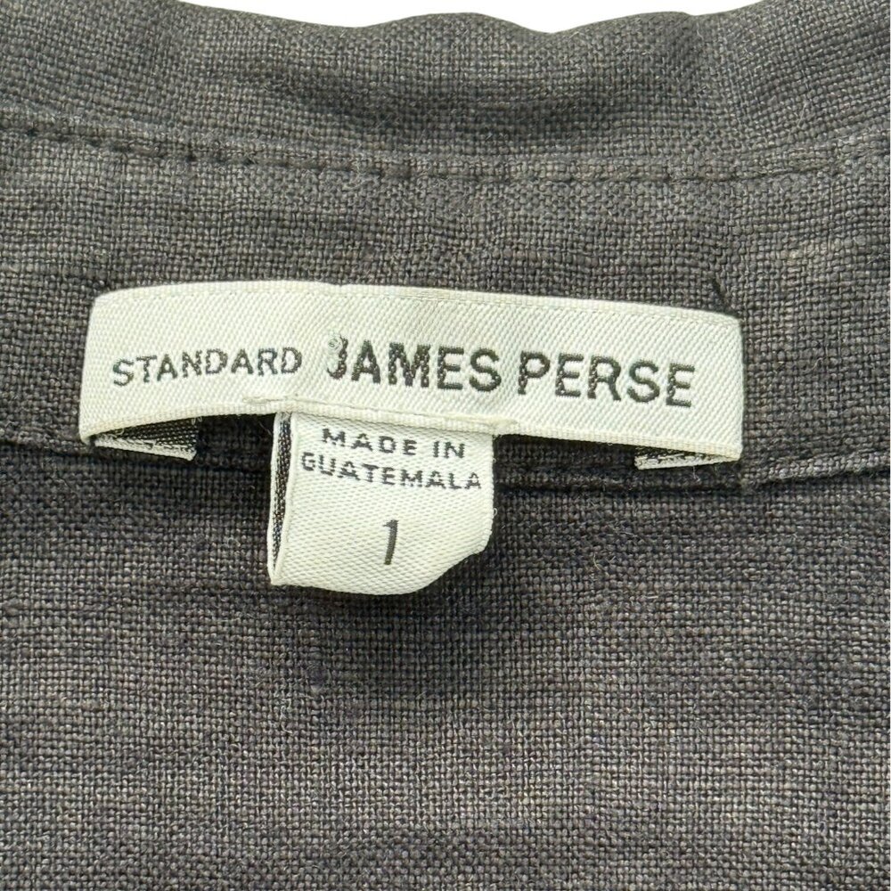 James Perse Black Shirt Dress Button-Up Linen Short-Sleeve Womens Size 1 / US S - Picture 4 of 8